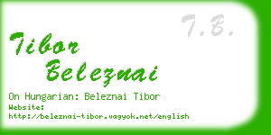 tibor beleznai business card